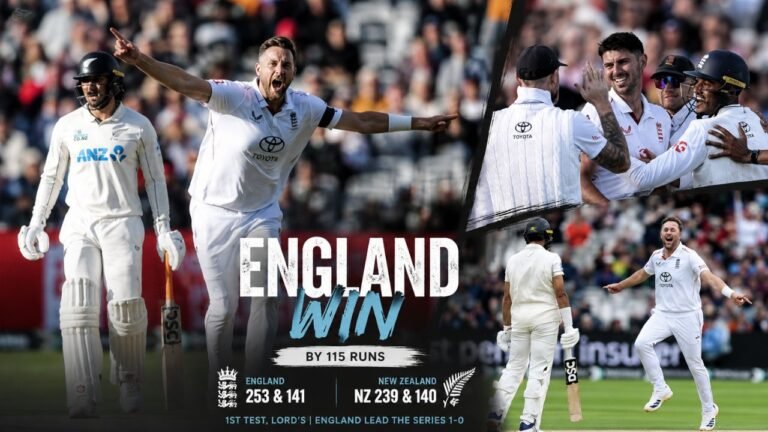 England pulled off a five–test series against New Zealand at Lord’s