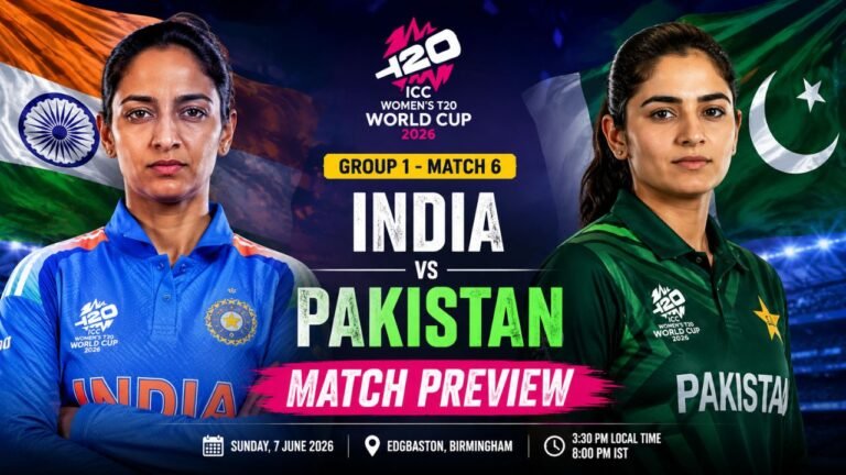 India and Pakistan Set for High-Voltage Women's T20 World Cup Clash