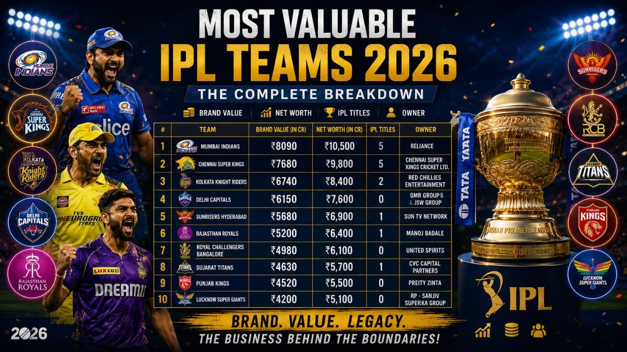 Most Valuable IPL Team in 2026